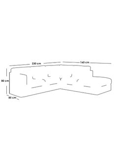 Al Home 4 Seater L-shape Sofa Linen 80x160x85x230 Cm - Grey  - Image 2
