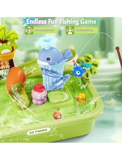 M MIAOYAN Toddler Sand Water Table Toy with Electric Water Pump, Kids Sand Water with Faucet/Food Accessories/Fishing Toy, Fishing Toys for Kids, Beach Toys  - Image 3