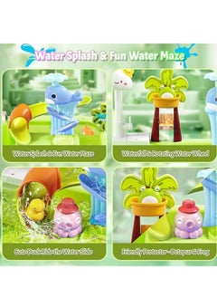 M MIAOYAN Toddler Sand Water Table Toy with Electric Water Pump, Kids Sand Water with Faucet/Food Accessories/Fishing Toy, Fishing Toys for Kids, Beach Toys  - Image 4