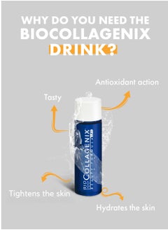 BIOCOLLAGENIX Collagen Drink, 30 ml (10 Pcs) - Anti-Aging & Hydrating Formula with Antioxidants, Vit C, Zinc & Copper, Reduces Wrinkles, Hydrates & Improves Tone, Supports Elasticity, Fights Oxidative Stress & Promotes a Healthy, Youthful Complexion  - Image 2
