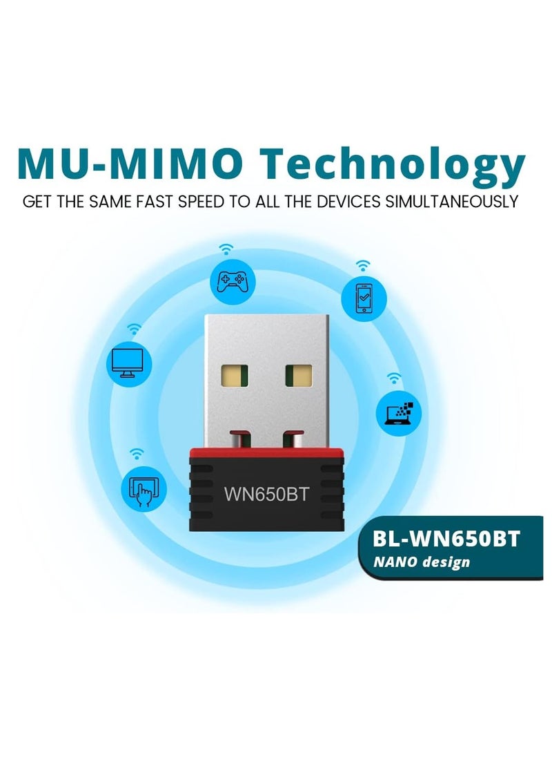 LB-LINK LB-LINK WN650BT AC650 Dual band Bluetooth 4.2 USB Adapter Wifi + Bluetooth 4.2 Lb-link 300mbps adapter  - Image 3