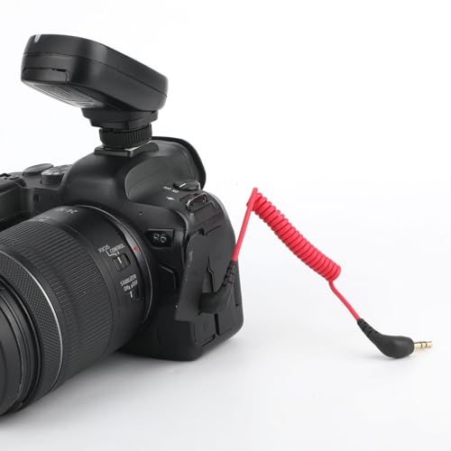 BTFO 2pcs 3.5mm Microphone Cable, Camera Audio Cable 3.5mm TRS Coiled Dual Patch Cable Audio Mic Cord Compatible with DJI Mic 2 & Rode Microphone Wireless Pro (Red) - Image 3