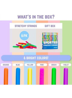 BUNMO BUNMO Stretchy Strings 12pk Mini | Calming Monkey Stretch Noodles | String Noodles | Sensory Fidget Stretch Toys | Sensory Stretch Strings  - Image 2