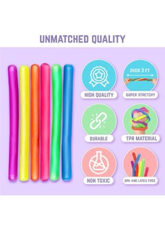 BUNMO BUNMO Stretchy Strings 12pk Mini | Calming Monkey Stretch Noodles | String Noodles | Sensory Fidget Stretch Toys | Sensory Stretch Strings  - Image 5