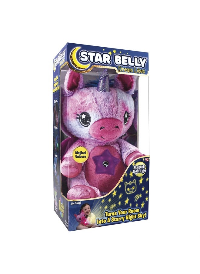 Ontel - Star Belly Dream Lites, Stuffed Animal Night Light, Magical Pink and Purple Unicorn - Projects Glowing Stars & Shapes in 6 Gentle Colors, As Seen on TV - Image 1