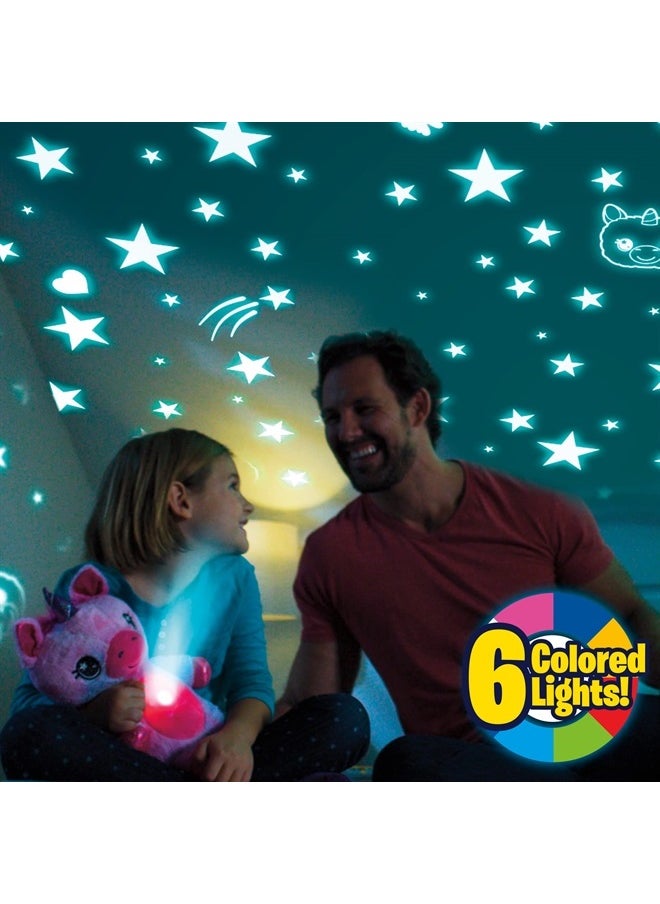 Ontel - Star Belly Dream Lites, Stuffed Animal Night Light, Magical Pink and Purple Unicorn - Projects Glowing Stars & Shapes in 6 Gentle Colors, As Seen on TV - Image 1