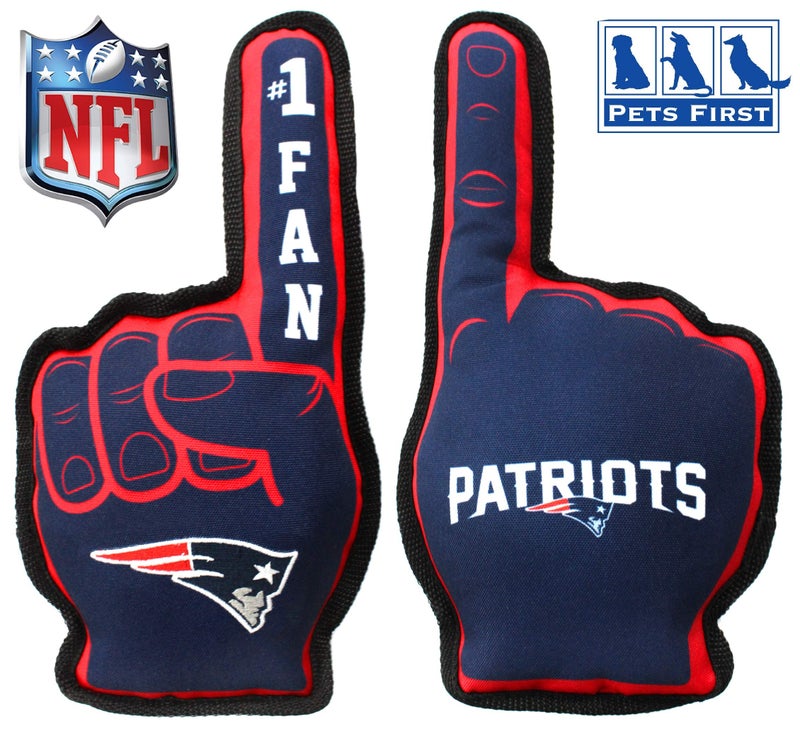 Pets First NFL New England Patriots 1 FAN TOY for DOGS CATS BEST TOUGH PET TOY with inner SQUEAKER - Image 2