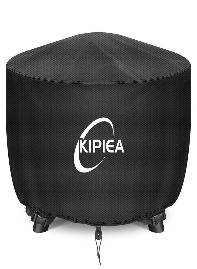 Kipiea Outdoor Fire Pit Covers Round Heavy Duty - 100% Waterproof Fabric with 4 Buckles for 22-36" Fire Pit Table - Image 1