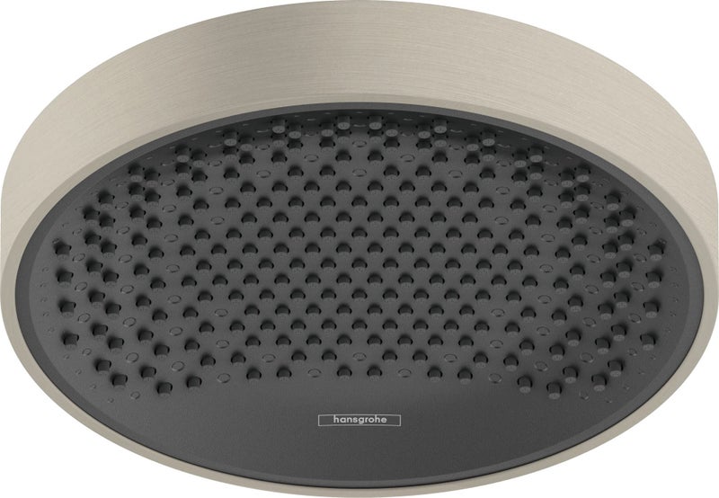 hansgrohe Rainfinity 10inch Modern Showerhead 1Spray PowderRain with QuickClean in Brushed Nickel 26228821
