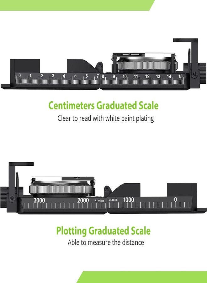 برو بيروس بوصلة بروبيروس® عالية الدقة متعددة الوظائف مع قرص مضيء في الظلام، بوصلة تخييم عسكرية مزودة بمقياس رؤية وقياس ميل، مثالية للمشي والتخييم وتحديد الاتجاهات - Image 3