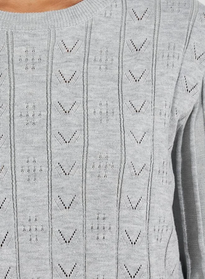 Styli Regular Fit Textured Knit Sweater