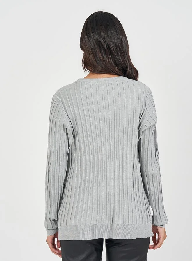 Styli Regular Fit Textured Knit Sweater