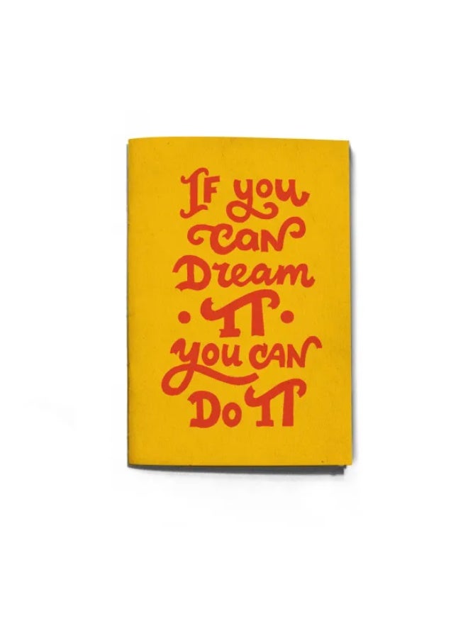 انك جيكشن مخطط يومي بالساعة بحجم A6، تصميم أصفر، إذا استطعت - Image 1