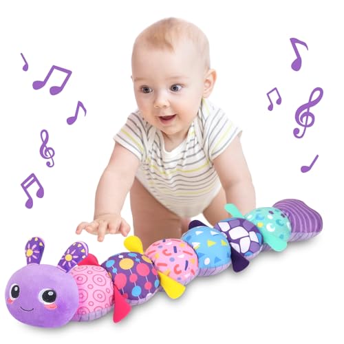 KMUYSL Baby Toys 06 612 Months Sensory Music Animal Stuffed Toy for 0 1 2 3 4 5 6 Months Plush Toy with Crinkle and Rattles for Infant Newborn Tummy Time Toys Gifts for 03612 Month - Image 1