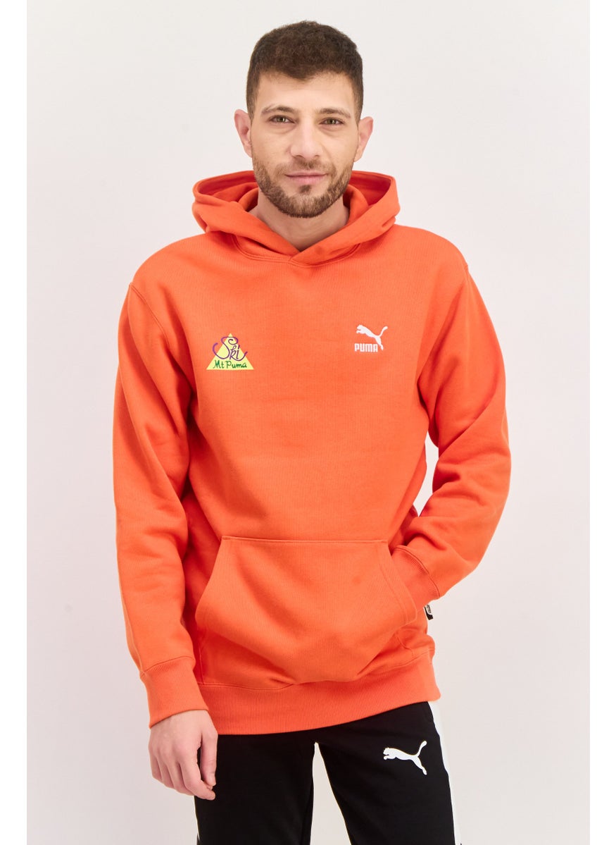 PUMA Men Sportswear Fit Outdoor Hoodies, Dark Papaya  - Image 1