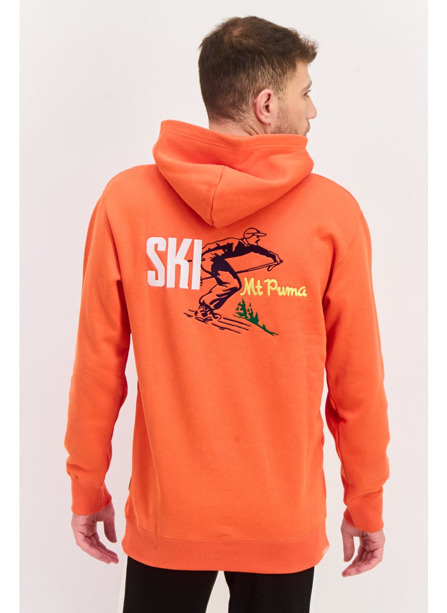 PUMA Men Sportswear Fit Outdoor Hoodies, Dark Papaya  - Image 3