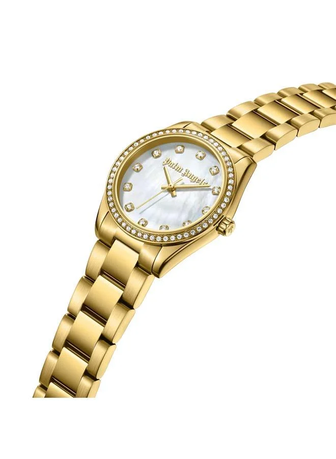Palm Angels Lyra White Mother-of-pearl Dial Stainless Steel Bracelet Analog Watch for Women, 30mm