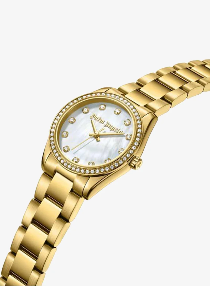Palm Angels Lyra White Mother-of-pearl Dial Stainless Steel Bracelet Analog Watch for Women, 30mm