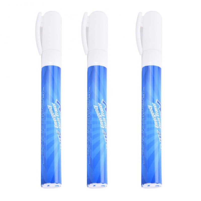 Stain Remover Pen 3-Count Portable Travel Size - Bleach-Free Safe Formula Scrubbing Head Tip for On-the-Go Clothing Fabric Stain Removal - Image 2