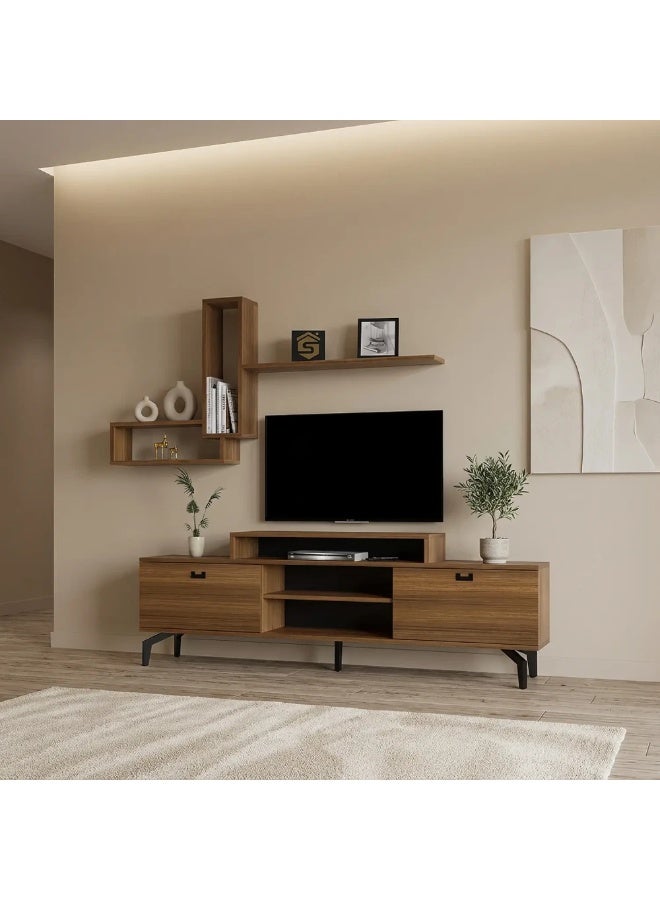 Stylish Home Turkish design table set, brown color - SH10 - Image 2