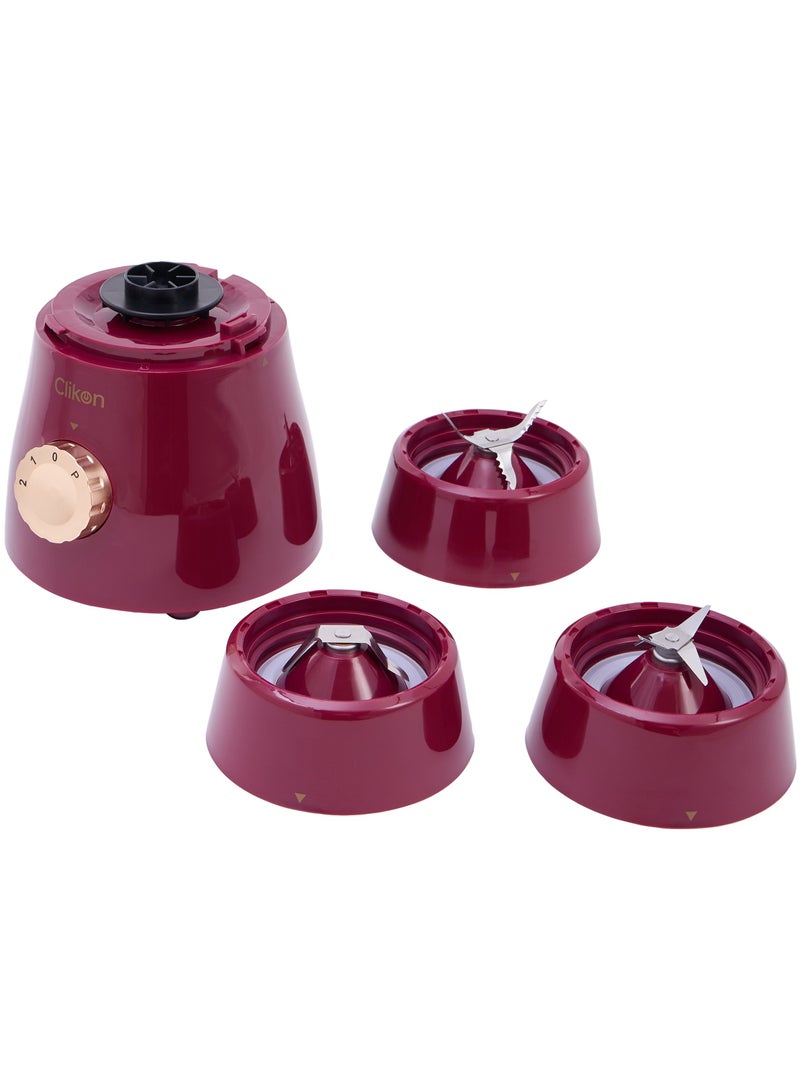 Clikon 3-In-1 Juicer Blender Chopper Set With Unbreakable Jar 1.5 L 600 W CK2680 Cherry Red - Image 5