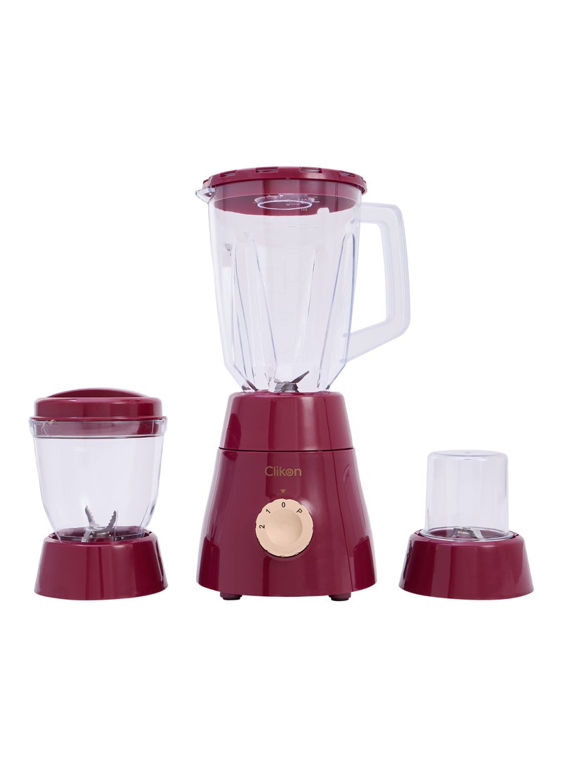 Clikon 3-In-1 Juicer Blender Chopper Set With Unbreakable Jar 1.5 L 600 W CK2680 Cherry Red - Image 2