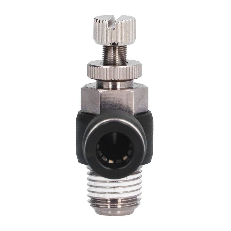 L Type Right Angle Throttle Valve With Male Thread Quick Fitting For Automation Equipment Oval Release 8-01 - Image 5