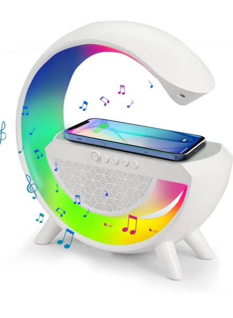 Bluetooth speaker with wireless charging, LED night light and radio - Image 1