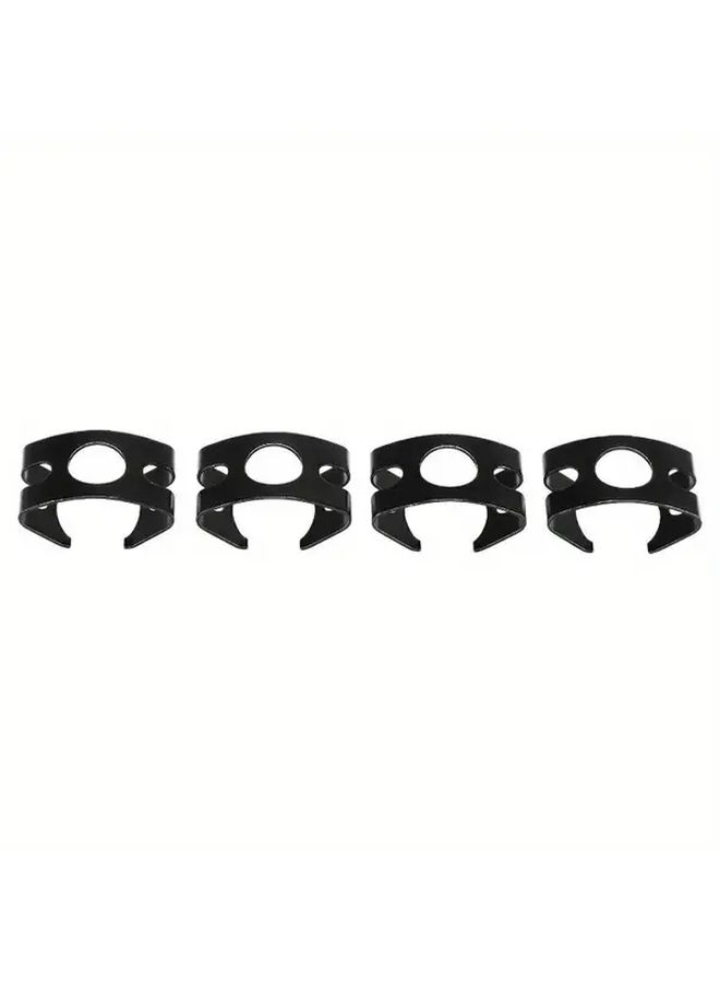 4 Black Brake Hose Retaining Spring Clips Metal Clamp for Car Brake Line System Secure Durable Easy Install - Image 5