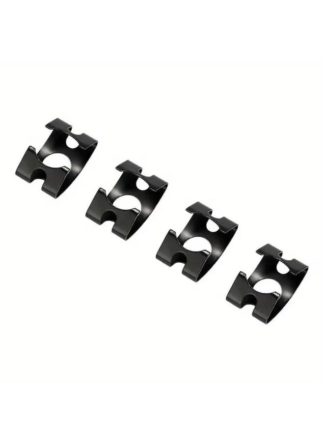 4 Black Brake Hose Retaining Spring Clips Metal Clamp for Car Brake Line System Secure Durable Easy Install - Image 3