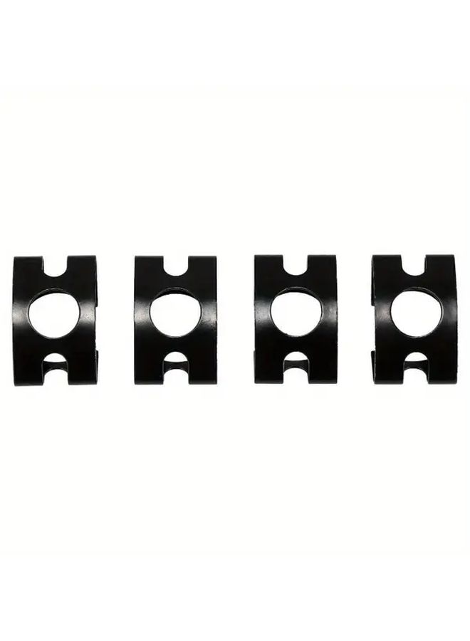 4 Black Brake Hose Retaining Spring Clips Metal Clamp for Car Brake Line System Secure Durable Easy Install - Image 4