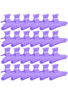 Ondder Ondder 24 Pcs Purple Butterfly Hair Clamps Clips Hair Claw Clips Salon Pro Section Clip for Styling Sectioning Cutting Coloring Hair Clips Hairdressing Salon Tool Hair Accessories for Women Girls 