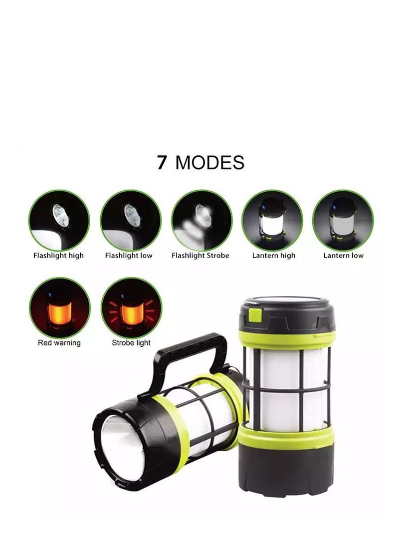 Portable Solar Led Camping Lights USB Rechargeable Flashlight Searchlight Emergency Torch 7 Modes Super Bright Camping Lantern - Image 2