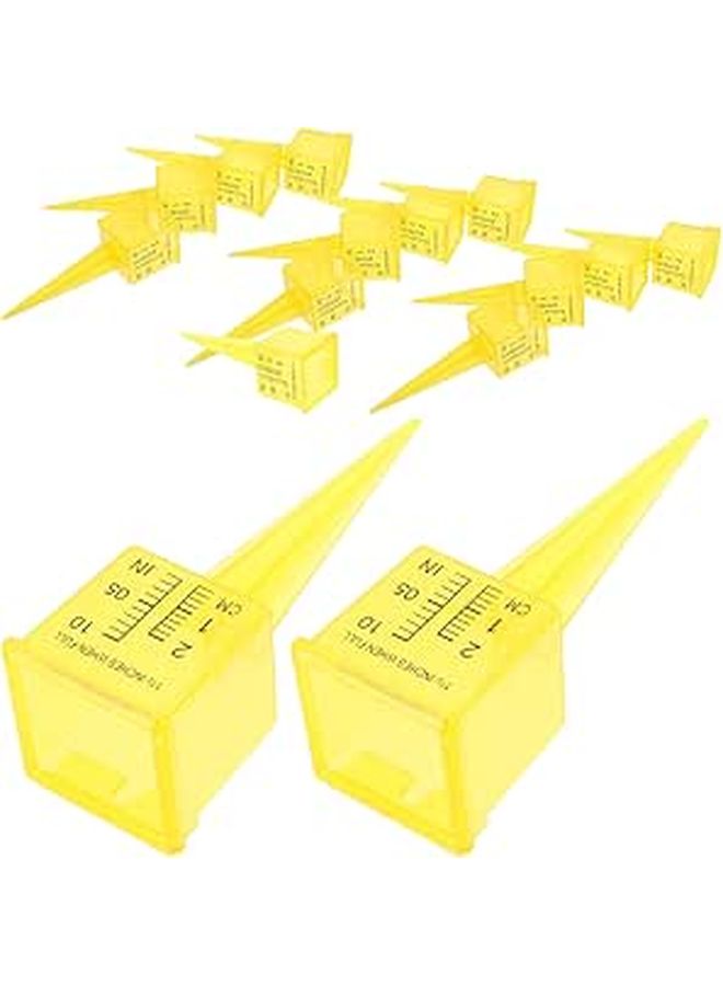 15 Pcs Portable Rain Gauge 1 5 Inch Plastic Water Measuring Tube For Lawn Garden Weather Monitoring - Image 1