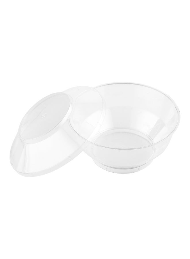 Restaurantware 6 Ounce Deli Cups, 100 Round Plastic Cups With Lids - Lids Included, Large Size, Clear Plastic Plastic Fruit Cups, Disposable, Sturdy, For Snacks And Appetizers  - Image 1