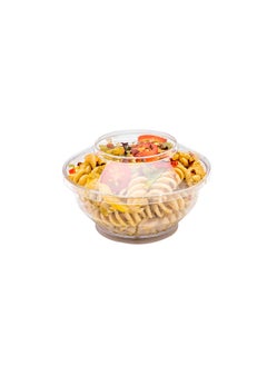 Restaurantware Restaurantware-6 Ounce Deli Cups, 100 Round Plastic Cups With Lids - Lids Included, Large Size, Clear Plastic Plastic Fruit Cups, Disposable, Sturdy, For Snacks And Appetizers  - Image 2