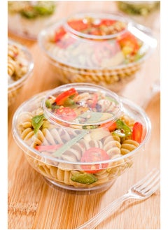 Restaurantware Restaurantware-6 Ounce Deli Cups, 100 Round Plastic Cups With Lids - Lids Included, Large Size, Clear Plastic Plastic Fruit Cups, Disposable, Sturdy, For Snacks And Appetizers  - Image 3
