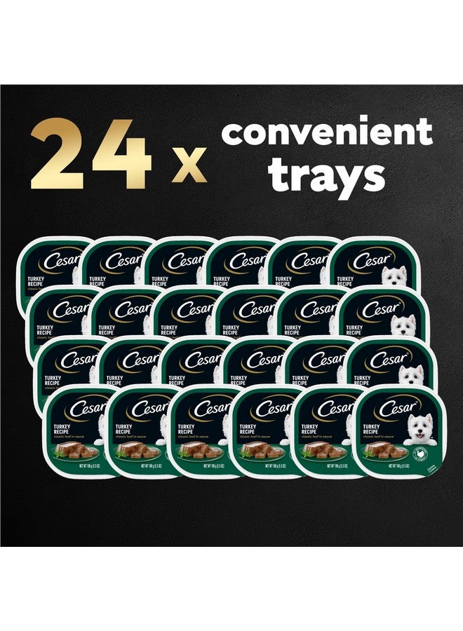 CESAR Adult Wet Dog Food Classic Loaf in Sauce Turkey Recipe, 3.5 oz. Easy Peel Trays, Pack of 24 - Image 1