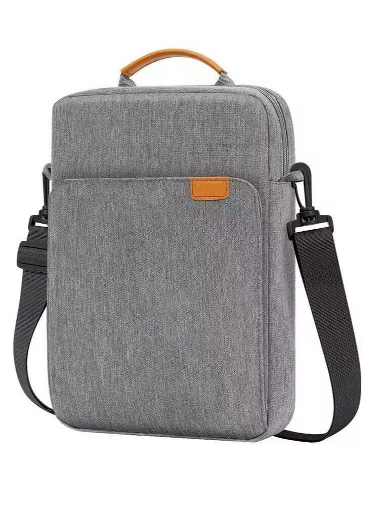 Captaintech Laptop Shoulder Bag Water Resistant Carrying Case Grey Compatible with 13.3 inch Laptop - Image 1