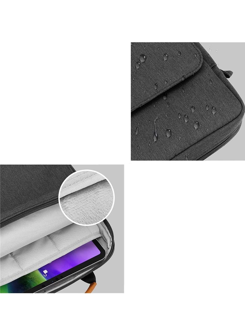 Captaintech Laptop Shoulder Bag Water Resistant Carrying Case Grey Compatible with 13.3 inch Laptop - Image 3