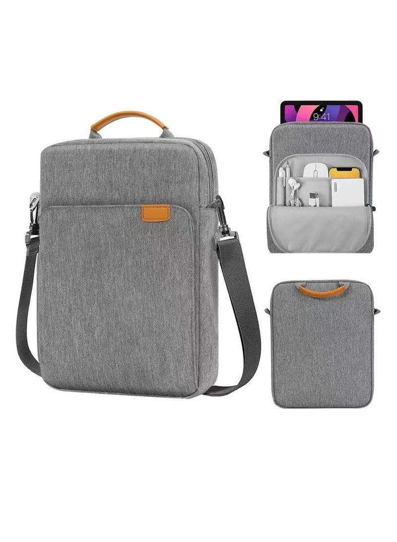 Captaintech Laptop Shoulder Bag Water Resistant Carrying Case Grey Compatible with 13.3 inch Laptop - Image 2