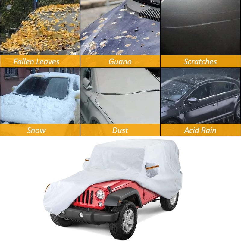 BERKSYDE Waterproof Car Cover for Jeep Wrangler - Image 3