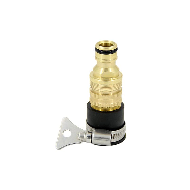 YUISI 3-in-1 Brass Universal Tap Connector, Quick Connect Water Pipe Adapter, Pipe Connector for Tap 3/4 and 1/2 Inch, Durable and Versatile for Bathroom, Kitchen, Garden, Outdoor, Car Washing - Image 1