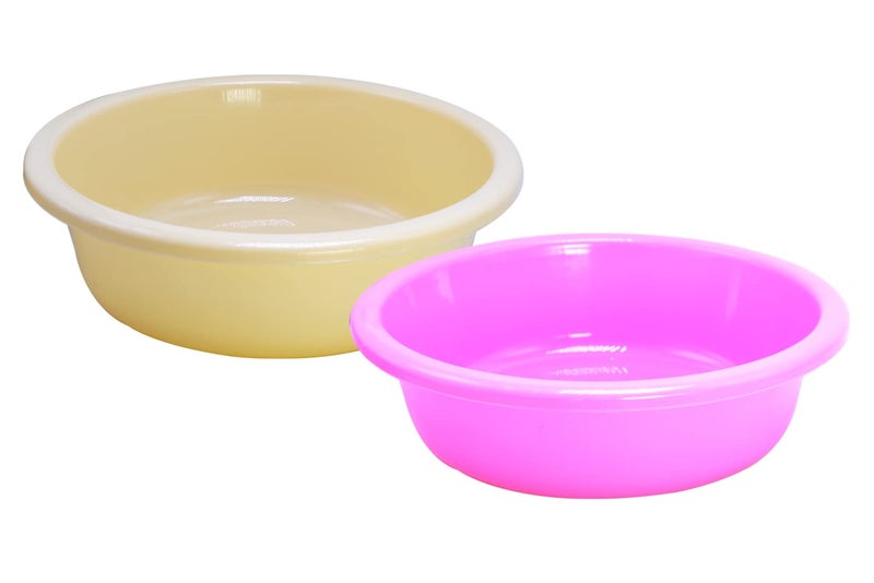 Wonder Homeware Prime Bowl 6 Heavy Quality Bowl Set, 2 pc Bowl Set 4 LTR, Pink Yellow Color - Image 1