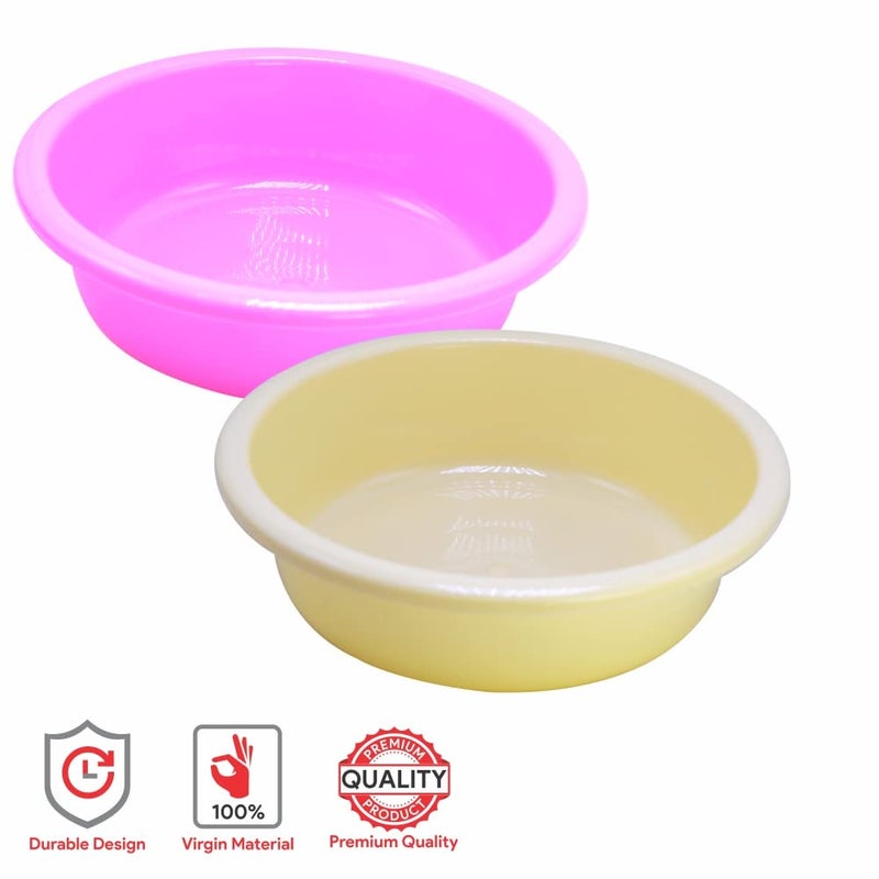Wonder Homeware Prime Bowl 6 Heavy Quality Bowl Set, 2 pc Bowl Set 4 LTR, Pink Yellow Color - Image 4