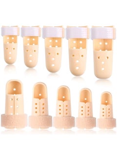 Y&D Finger Splint Mallet 10 Pieces Support Brace Plastic Protector for Adjustable Immobilizer Basketball Joint Protection 5 Sizes  - Image 1
