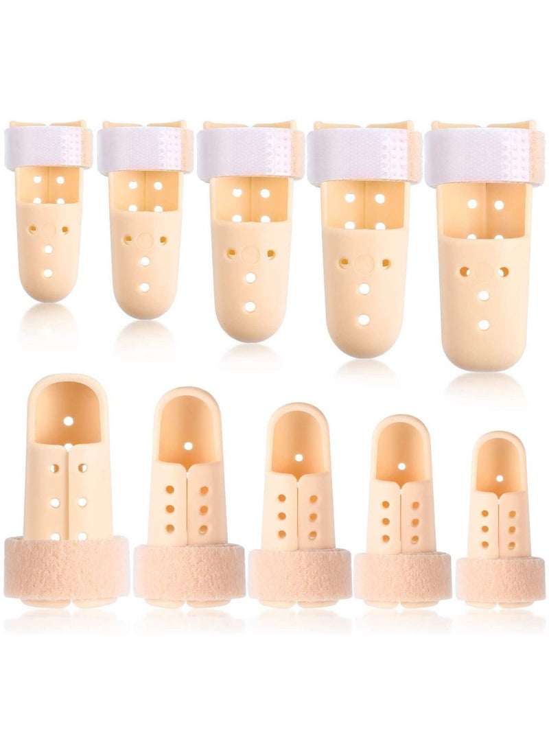 Y&D - Finger Splint Mallet 10 Pieces Support Brace Plastic Protector for Adjustable Immobilizer Basketball Joint Protection 5 Sizes - Image 1