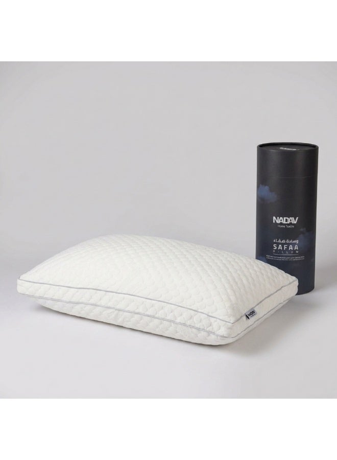 NADAV Safaa Hotel Pillow with Flexible Memory Foam Filling - White - Image 1