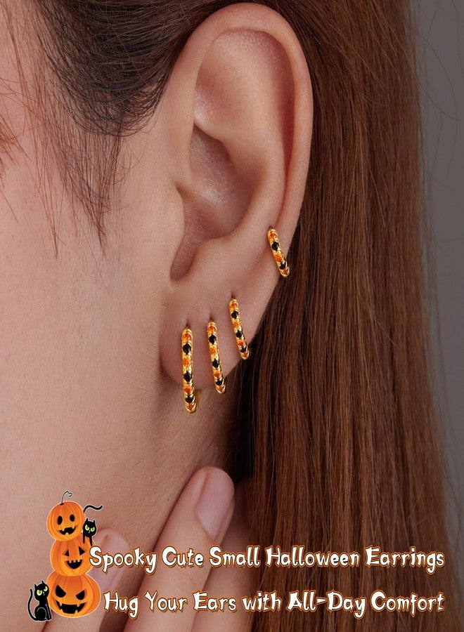 Poxtex طقم أقراط حلقية ذهبية صغيرة للنساء والرجال، مضادة للحساسية، مطلية بالذهب عيار 14 قيراط، أقراط غضروفية متعددة، خفيفة الوزن، صغيرة ورقيقة، لطيفة وعصرية، هدية مثالية لعيد الميلاد للنساء - Image 5