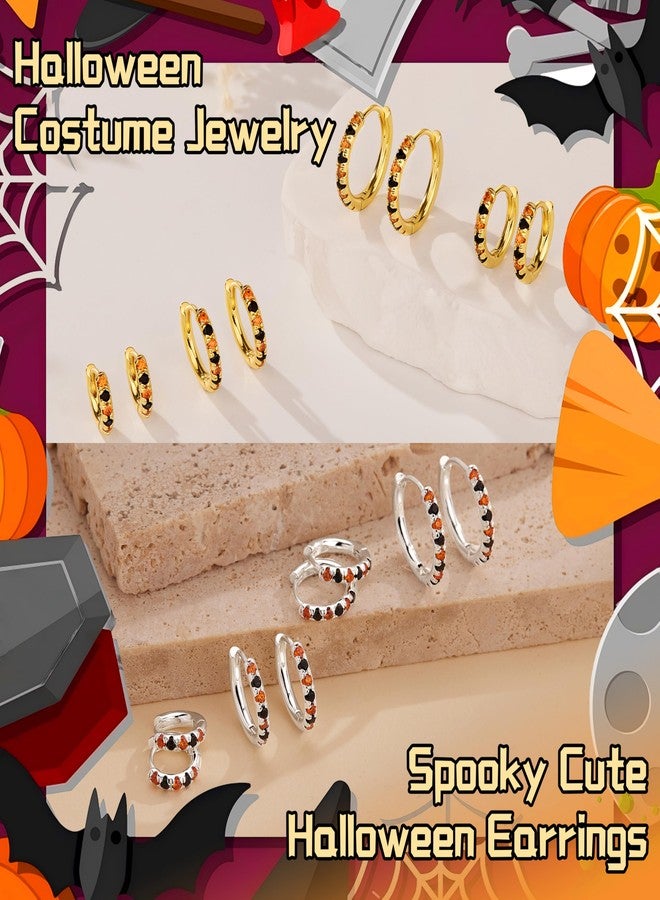 Poxtex طقم أقراط حلقية ذهبية صغيرة للنساء والرجال، مضادة للحساسية، مطلية بالذهب عيار 14 قيراط، أقراط غضروفية متعددة، خفيفة الوزن، صغيرة ورقيقة، لطيفة وعصرية، هدية مثالية لعيد الميلاد للنساء - Image 4